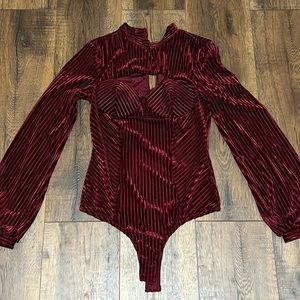 Lulus velvet bodysuit